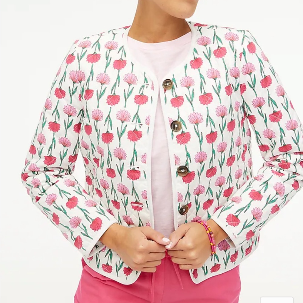 COPY - J. Crew Floral quilted jacket